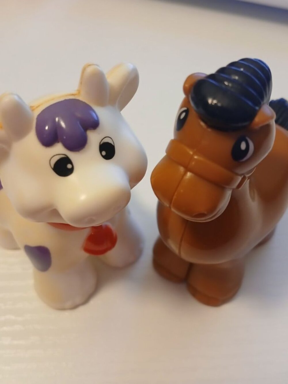 Purple Cow and Brown Horse Replacement Toys